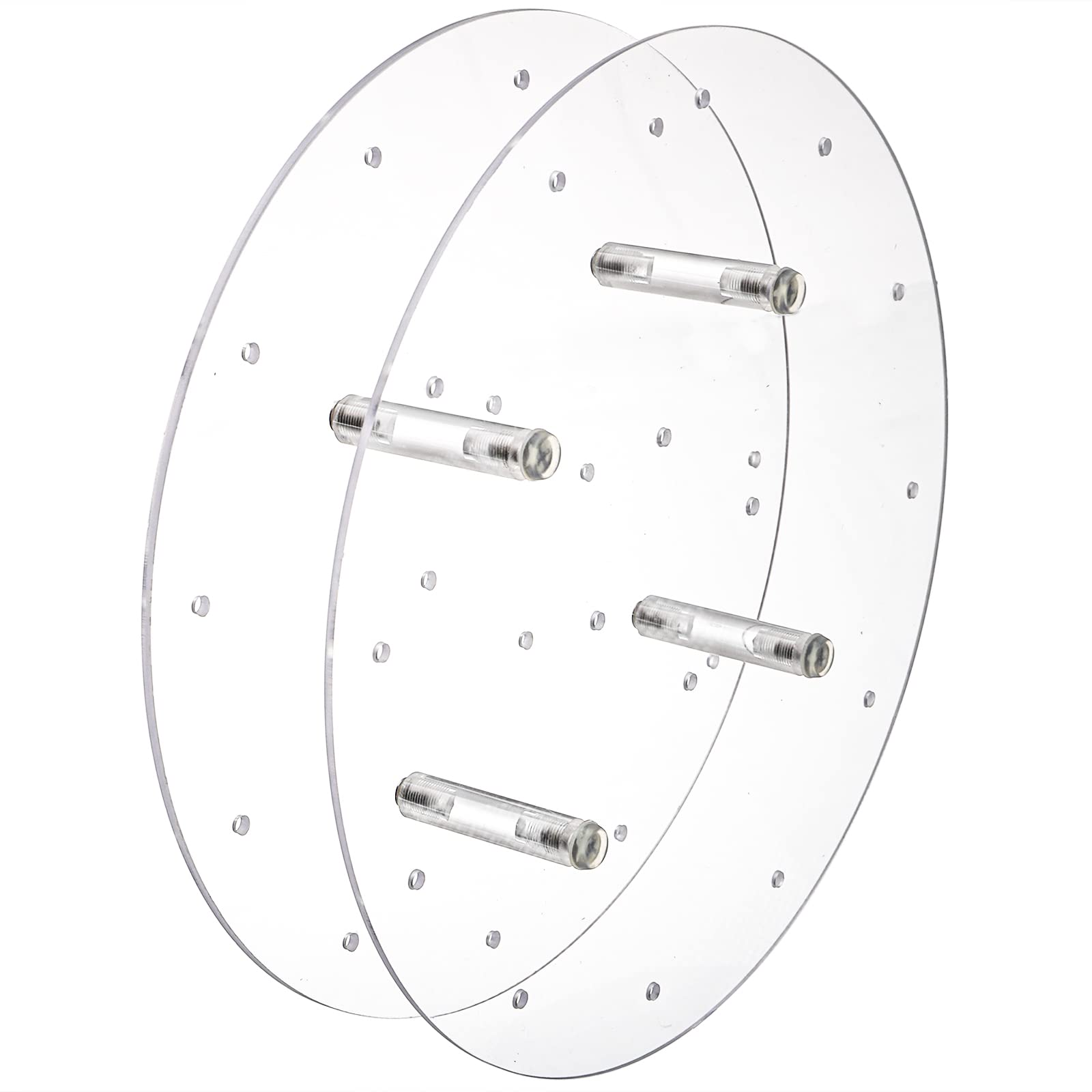 ZENFUN 2 Pack 16 Holes Cake Pop Display Stand, Acrylic Round Lollipop Stand Holder for Dessert Table, Weddings, Baby Shower, Birthday Party, Anniversaries, 10 Inch Diameter