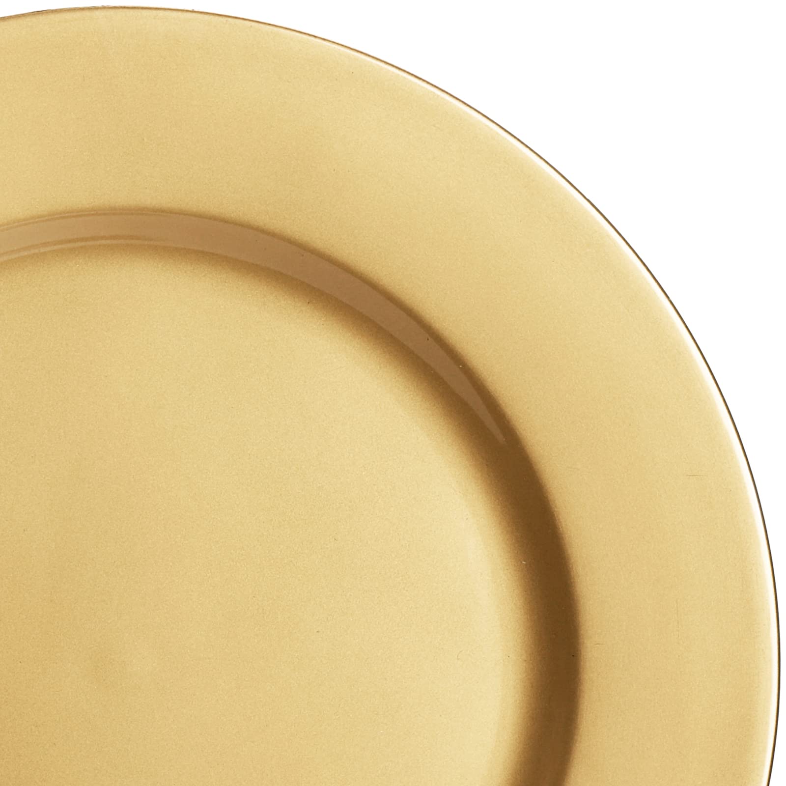 ZEAYEA 12 Pack Gold Charger Plates, 13 Inch Plastic Round Dinner Charger Plates for Wedding Party, Elegant Tabletop Decor