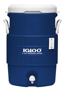 igloo seat top beverage cooler with cup dispenser (5-gallon, ocean blue)