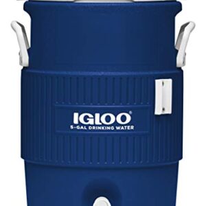 Igloo Seat Top Beverage Cooler with Cup Dispenser (5-Gallon, Ocean Blue)