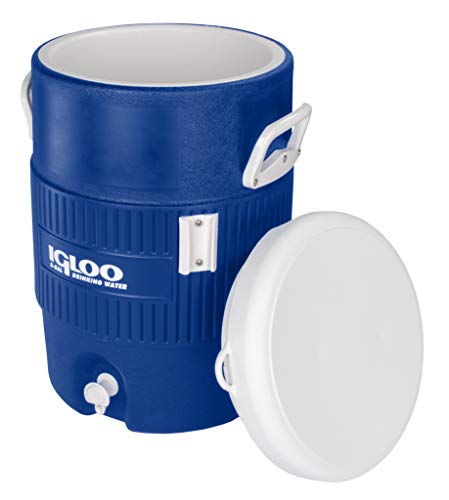 Igloo Seat Top Beverage Cooler with Cup Dispenser (5-Gallon, Ocean Blue)