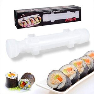 aishn sushi roller kit sushi bazooka, durable camp chef rice maker machine mold-for easy sushi cooking rolls best kitchen sushi too