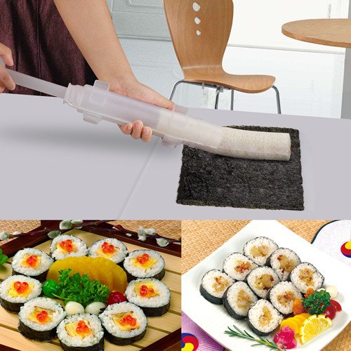 AISHN Sushi Roller Kit Sushi Bazooka, Durable Camp Chef Rice Maker Machine Mold-for Easy Sushi Cooking Rolls Best kitchen Sushi Too