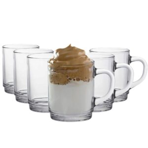 duralex versailles glass mug, 9.125 oz, clear