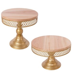 weharnar Set of 2 Cake Stand for Dessert Table Cake Plate Tray for Wedding Birthday Baby Shower Christmas Party, Cake Stand 12" 10"