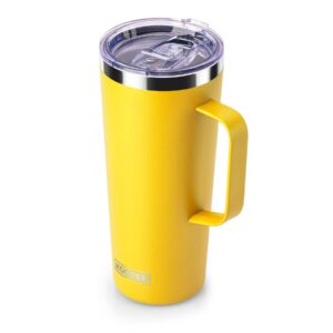 koodee coffee mug with handle- 24 oz insulated coffee travel mug with handle-stainless steel vacuum camping mug coffee tumbler（wine red）