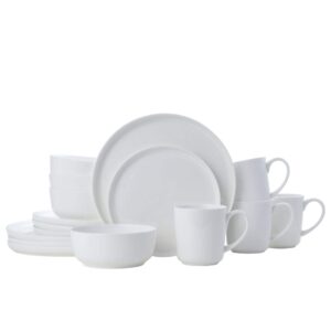 mikasa 5266100 samantha chip-resistant 16 piece set, service for 4 white, service for 4