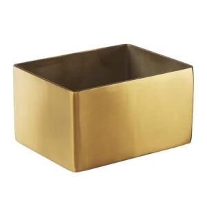 american metalcraft gsph4 rectangular gold sugar packet holder, satin finish, 2-3/4 inches l square
