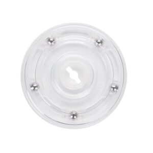 TamBee 4PCS 3Inch Acrylic Lazy Susan Turntable Organizer Revolving Display Base White Acrylic for Spice Rack Table Cake Kitchen Pantry Decorating