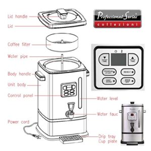 Professional Series, 50-Cup Digital Coffee Urn, Programmable Timer, Stainless Steel Filter & Body