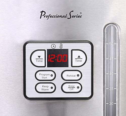 Professional Series, 50-Cup Digital Coffee Urn, Programmable Timer, Stainless Steel Filter & Body