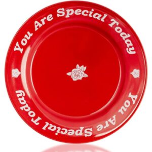 you are special today red plate ceramic dinner plate for birthday wedding anniversary engagements 10.5''