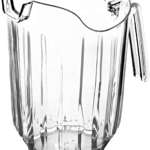 DecorRack 6 Polycarbonate Plastic Pitcher Beverage Dispenser with Pour Spout Shatterproof Catering and Restaurant Serveware for Cold Drinks, Water, Lemonade, Beer, and Sangria, 56 Ounce (6 Pack)