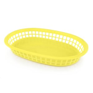 New Star Foodservice 44089 Fast Food Baskets, 10.5 x 7 Inch, Set of 12, Yellow