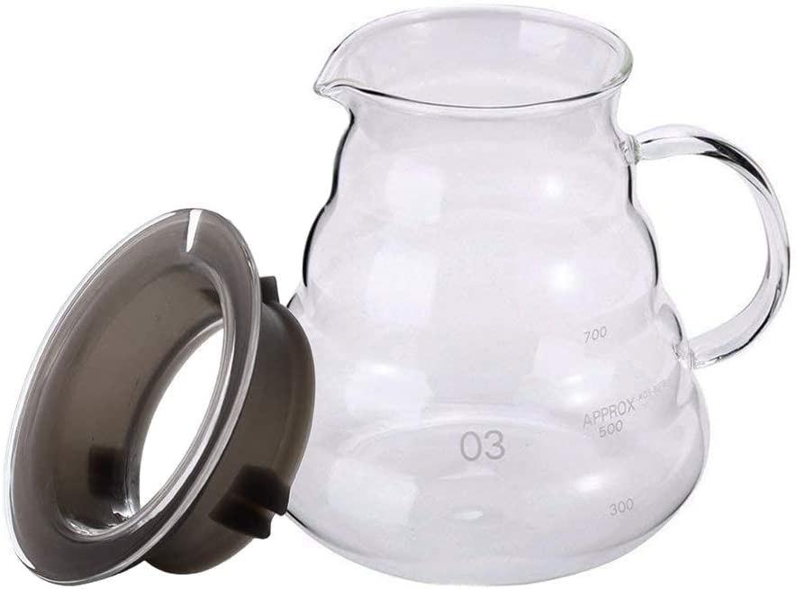 800ml Clear Glass Range Coffee Server,Standard Glass Coffee Carafe, Coffee Pot