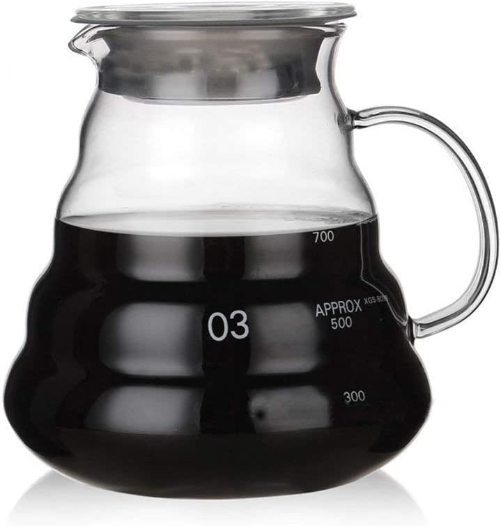 800ml Clear Glass Range Coffee Server,Standard Glass Coffee Carafe, Coffee Pot