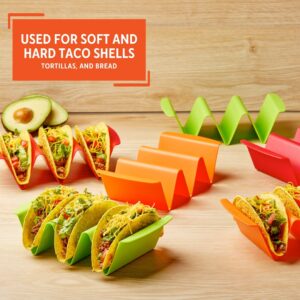 Imusa Taco Holder, 6 Pack, Green, Orange, Red