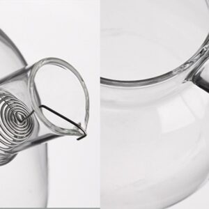 Emoyi 60 ounce Glass Kettle - Pitcher - Heat Resistant Borosilicate Glass - Stove-top Safe Teapot Carafe