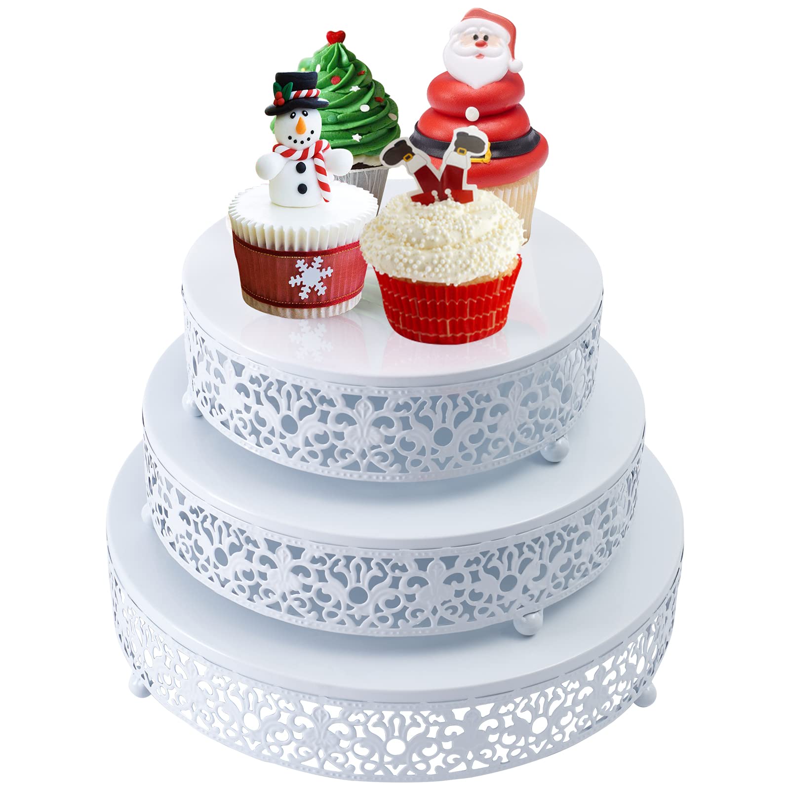 weharnar Cake Stand Set, Cake Holder Dessert Stand for Wedding Birthday Party Christmas Baby Shower,Cake Stands 12 inch/10 inch/8 inch