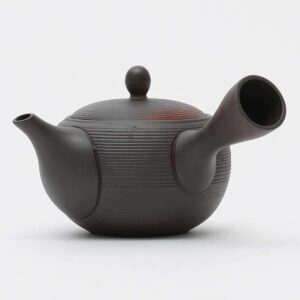 Japanese Teapot Kyusu Tokoname Youhen Clay Teapot 11.8 Fluid Ounces Fusen L161 (1)