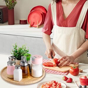 HAOBYBL Lazy Susan Organizer 11" Wooden Lazy Susan for Table 360 Degree Rotating Spice Rack with Non-Slip Mat, for Pantry Countertop, Table Storage