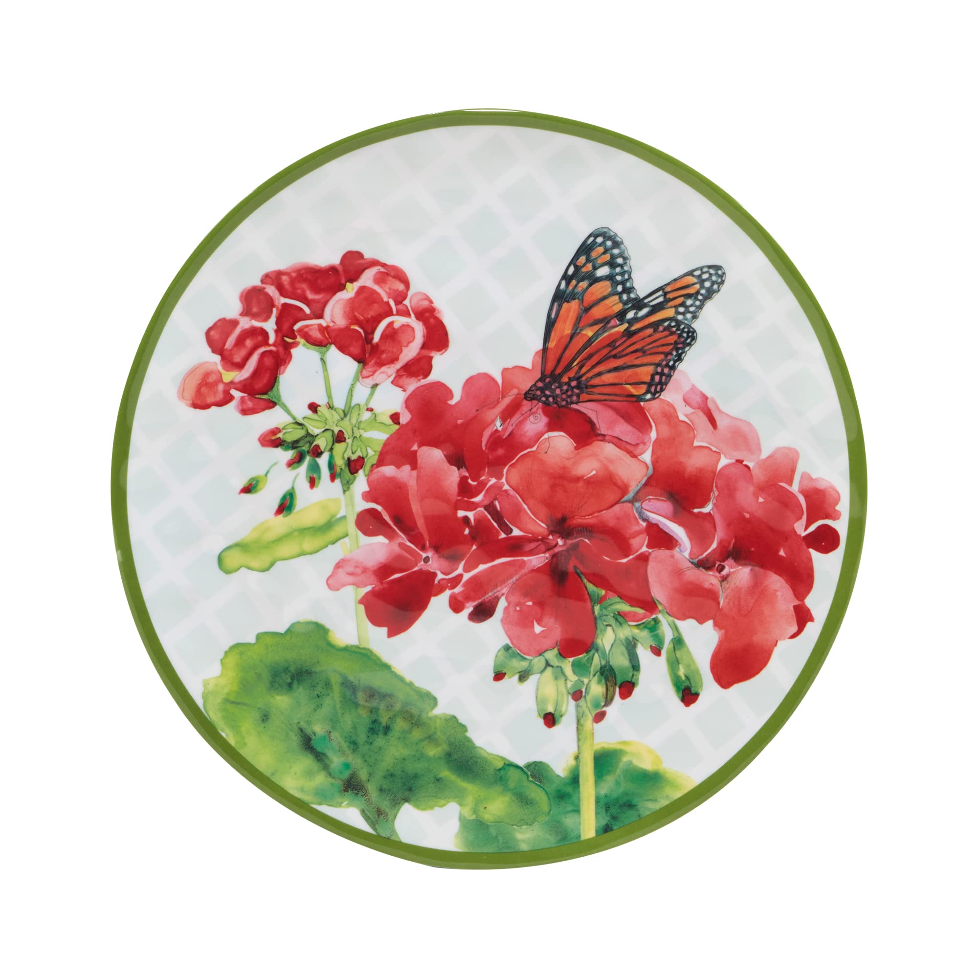 Certified International Geraniums 11" Melamine Dinner Plates, Set of 6, Multicolor