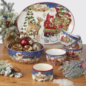 Certified International Santa's Workshop 11" Dinner Plates, Set of 4, Multicolor