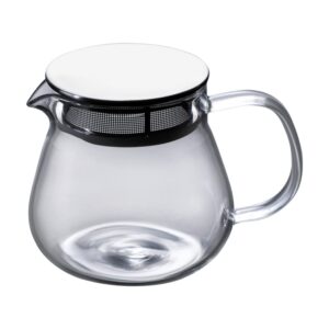 hemoton microwave tea kettle glass teapot with stainless steel infuser stovetop safe tea kettle microwave dishwasher safe tea pot loose leaf tea maker 460ml tea pot (ei633had355qb015t), 15x10x9cm