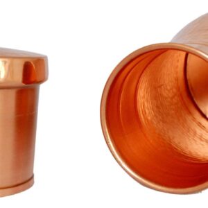 Pure Copper Hammered Design Pitchers And Bedside Carafes With Tumbler Water Bottle Storage With Lid