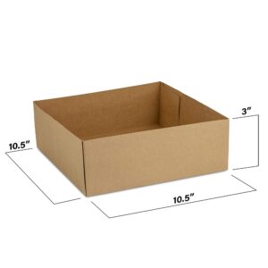 MT Products Large Paper Stadium Food Tray - Pack of 20 Pop-Up Kraft Movie Snack Boxes - Made in the USA