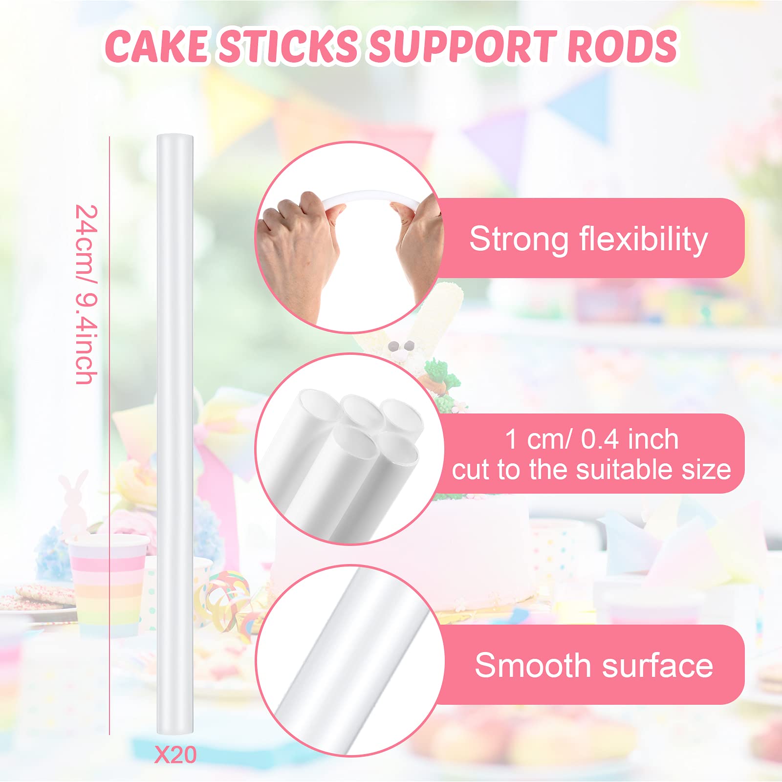 98 Pieces Cake Tier Stacking Kit Sturdy Round Cake Boards 6 Inch, 8 Inch, 10 Inch with Parchment Paper Round and Plastic Cake Dowel Rods for Tiered Cakes for Wedding Birthday Party