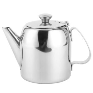 belissy, 0.5 l stainless steel teapot - coffee pot teapot stainless steel kettle cold water jug short spout for restaurants, conference rooms, living room, (20 oz )