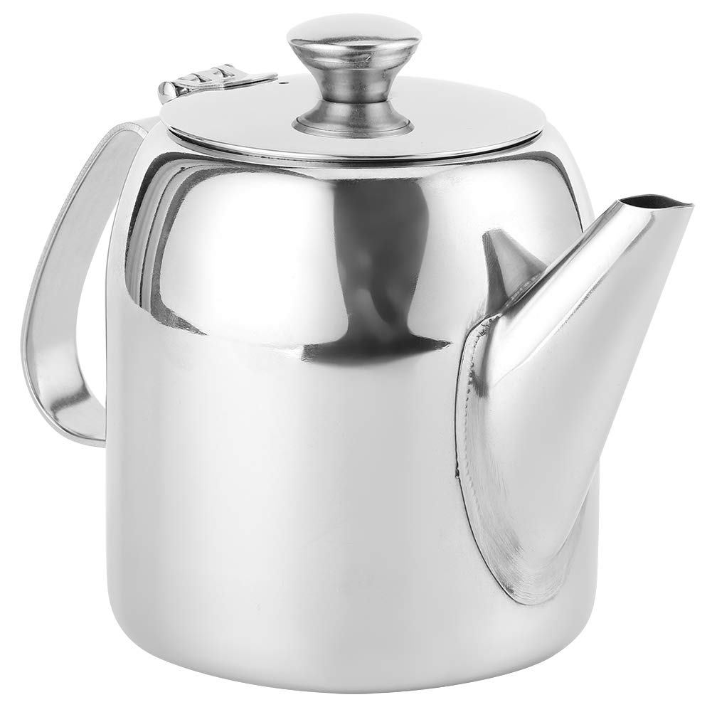 Belissy, 0.5 L Stainless Steel Teapot - Coffee Pot Teapot Stainless Steel Kettle Cold Water Jug Short Spout for Restaurants, Conference Rooms, Living Room, (20 oz )