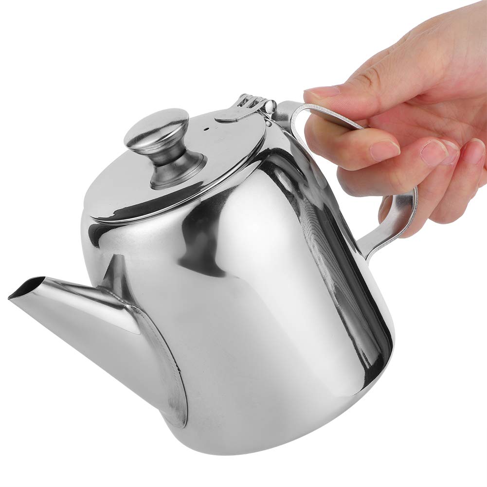 Belissy, 0.5 L Stainless Steel Teapot - Coffee Pot Teapot Stainless Steel Kettle Cold Water Jug Short Spout for Restaurants, Conference Rooms, Living Room, (20 oz )