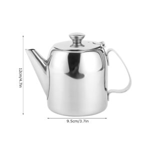 Belissy, 0.5 L Stainless Steel Teapot - Coffee Pot Teapot Stainless Steel Kettle Cold Water Jug Short Spout for Restaurants, Conference Rooms, Living Room, (20 oz )