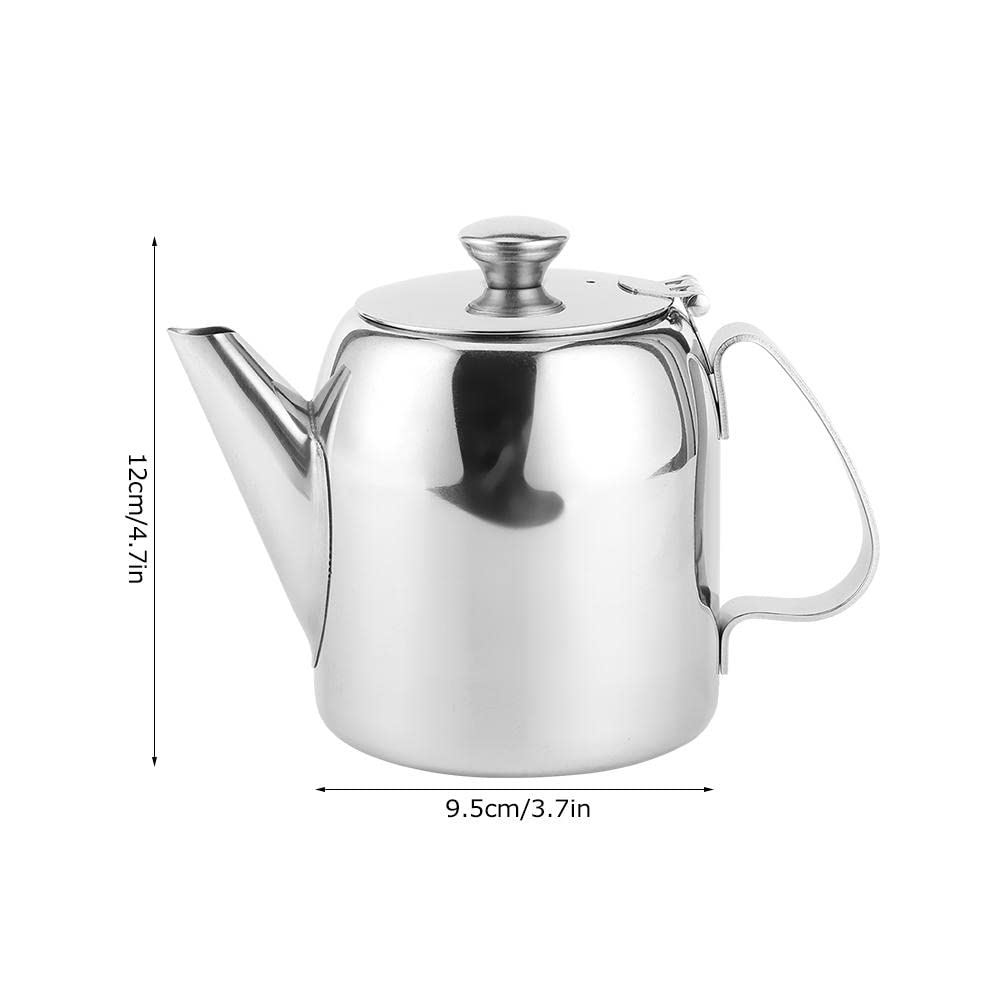 Belissy, 0.5 L Stainless Steel Teapot - Coffee Pot Teapot Stainless Steel Kettle Cold Water Jug Short Spout for Restaurants, Conference Rooms, Living Room, (20 oz )