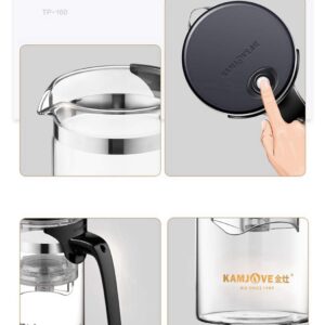 Kamjove Detachable Filter Glass Tea Pot 500ML，16.9OZ Borosilicate Heat Resistant Teapot