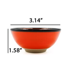 Ali Mini Small Ceramic Bowl Colorful Dipping Sauce Bowl Set of 5 Fruit Bowl Breakfast Cup Olive Cheese Jam Tomato Chips BBQ Ketchup Nut Bowl 3.14 Inches Diameter Colorful