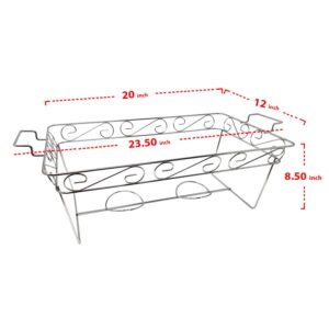 Party Essentials 3-Count Full Size Elegance Chafing Racks, Chrome