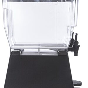 Carlisle FoodService Products Trimline Double Base Rectangular Drink Dispenser with Spigot for Catering, Buffets, Restaurants, Polycarbonate (Pc), 3.5 Gallons, Black