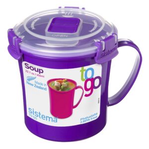 Sistema Microwave Plastic Soup Mug, 2.8 Cup, Medium