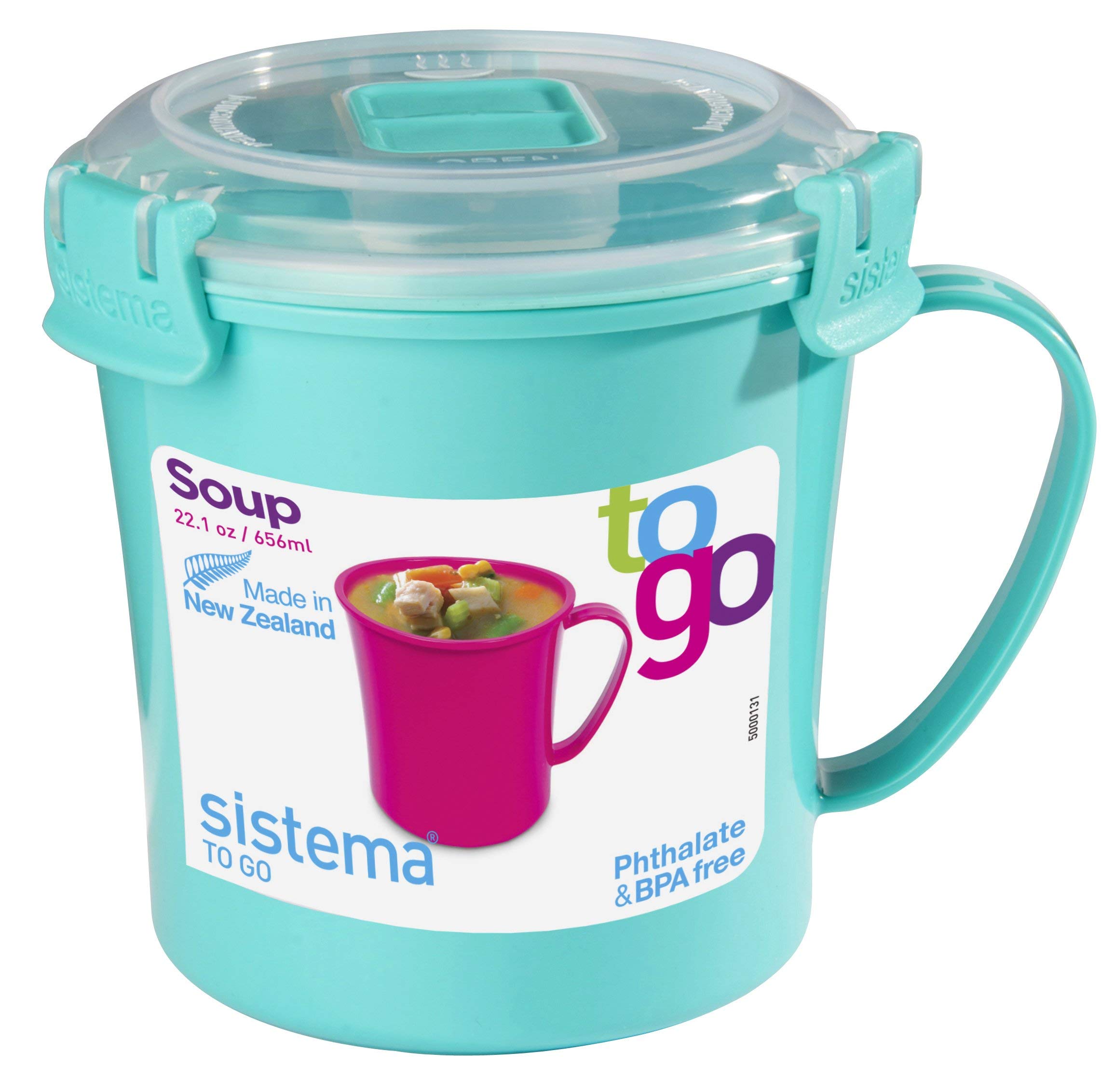 Sistema Microwave Plastic Soup Mug, 2.8 Cup, Medium