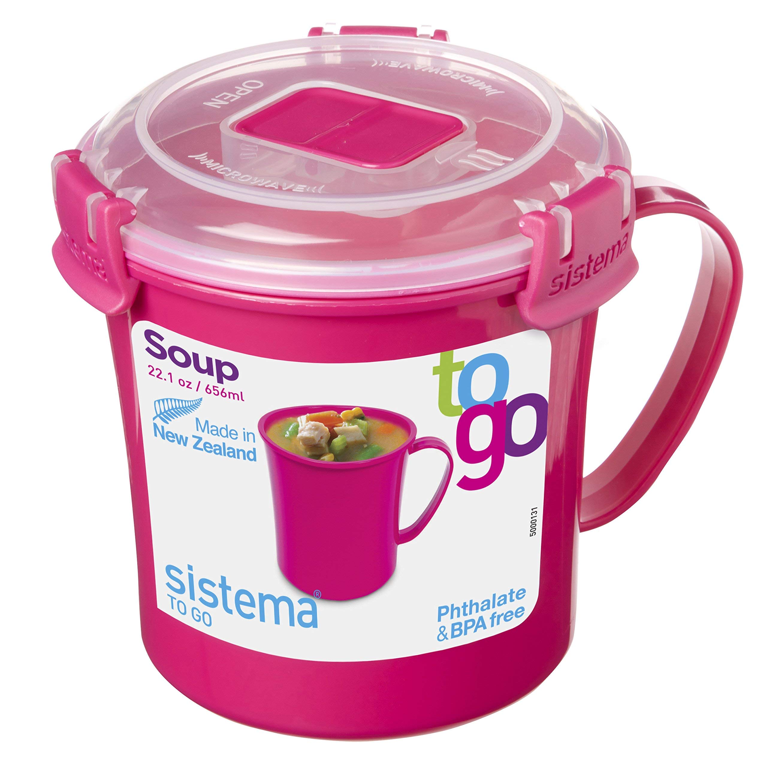 Sistema Microwave Plastic Soup Mug, 2.8 Cup, Medium