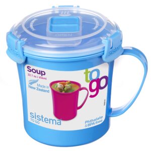 Sistema Microwave Plastic Soup Mug, 2.8 Cup, Medium