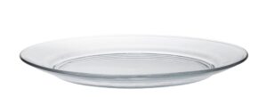 duralex lys clear glass 11 inch dinner plate, set of 6