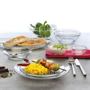 Duralex Lys Clear Glass 11 Inch Dinner Plate, Set Of 6