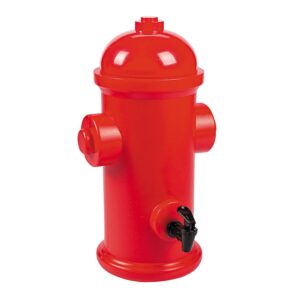 fire hydrant drink dispenser (holds 1.75 gallons) firefighter and dog paw party supplies