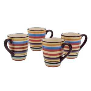 tabletops gallery 16-ounce sedona mugs, set of 4