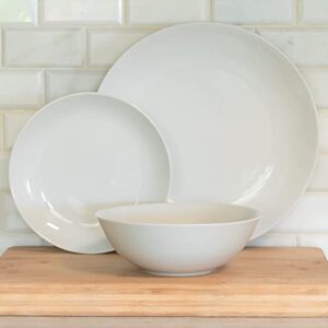 10 Strawberry Street Simply Coupe Dinnerware Set, White, Service for 4 ( 12 Piece)