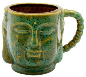 buddha ceramic mug - 12oz - 2pc set